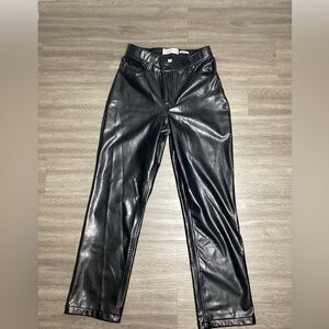 Abercrombie vegan Leather 90’s relaxed pants